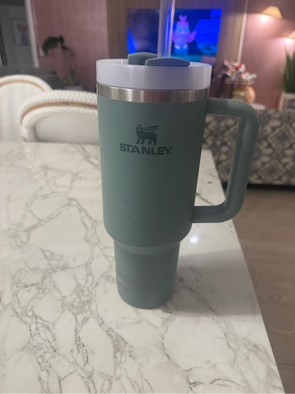 Stanley Matte Sage Green Insulated Travel Mug with Handle